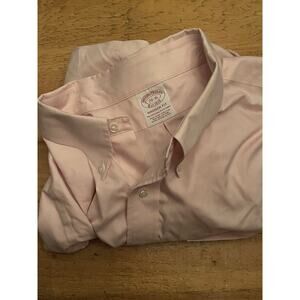 Brooks Brothers Shirt Mens 20-36 Pink Madison Non Iron Supima Cotton Long Sl
